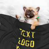 Custom Black Light Yellow Pet Blanket