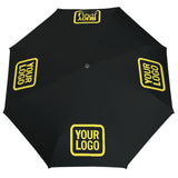 Custom Black Light Yellow Automatic Umbrella