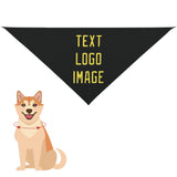 Custom Black Light Yellow Pet Scarf