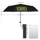 Custom Black Light Yellow Automatic Umbrella