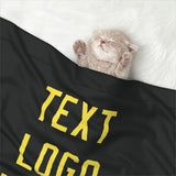 Custom Black Light Yellow Pet Blanket