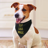 Custom Black Light Yellow Pet Scarf