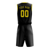 Custom Black Light Yellow Basketball Set