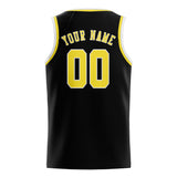 Custom Black & Light Yellow Colors Design Sports Basketball Jersey