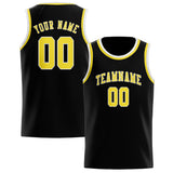 Custom Black & Light Yellow Colors Design Sports Basketball Jersey