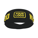 Custom Black Light Yellow Sports headband