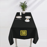 Custom Black Light Yellow Square Table Cloth