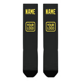 Custom Black Light Yellow Knee-High Sock