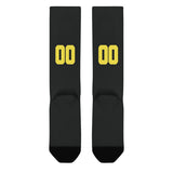 Custom Black Light Yellow Knee-High Sock