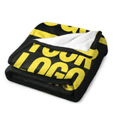 Custom Black Light Yellow Blanket