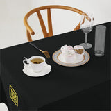 Custom Black Light Yellow Square Table Cloth