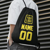 Custom Black Light Yellow Drawstring Bag