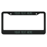 Custom Black Blue Green License Plate Frame
