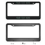 Custom Black Blue Green License Plate Frame