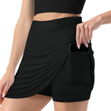 Custom Black Blue Green A-Line Skort