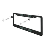 Custom Black Blue Green License Plate Frame