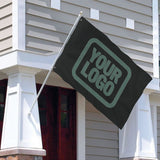 Custom Black Blue Green Flag