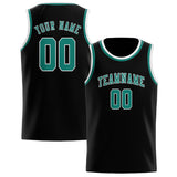 Custom Black & Blue Green Colors Design Sports Basketball Jersey