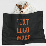Custom Black Orange Pet Blanket