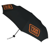 Custom Black Orange Automatic Umbrella