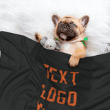 Custom Black Orange Pet Blanket