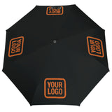Custom Black Orange Automatic Umbrella