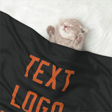 Custom Black Orange Pet Blanket