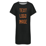 Custom Black Orange Nachthemd
