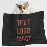 Custom Black Copper Rose Pet Blanket