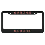 Custom Black Copper Rose License Plate Frame