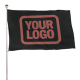 Custom Black Copper Rose Flag