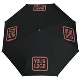 Custom Black Copper Rose Automatic Umbrella