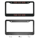 Custom Black Copper Rose License Plate Frame