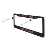 Custom Black Copper Rose License Plate Frame
