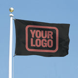 Custom Black Copper Rose Flag