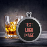 Custom Black Copper Rose Hip Flask