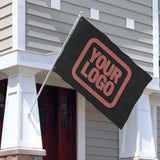 Custom Black Copper Rose Flag