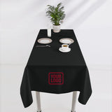 Custom Black Copper Rose Square Table Cloth