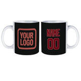 Custom Black Crimson Red Mug