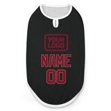 Custom Black Crimson Red Pet Vest