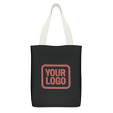 Custom Black Crimson Red Canvas Tote Bag