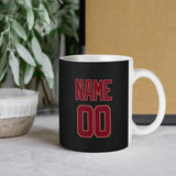Custom Black Crimson Red Mug