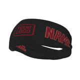 Custom Black Crimson Red Sports headband