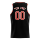 Custom Black & Copper Rose Colors Design Sports Basketball Jersey