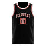 Custom Black & Copper Rose Colors Design Sports Basketball Jersey