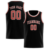 Custom Black & Copper Rose Colors Design Sports Basketball Jersey