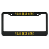 Custom Black Gold License Plate Frame