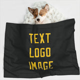 Custom Black Gold Pet Blanket