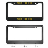 Custom Black Gold License Plate Frame