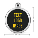 Custom Black Gold Hip Flask